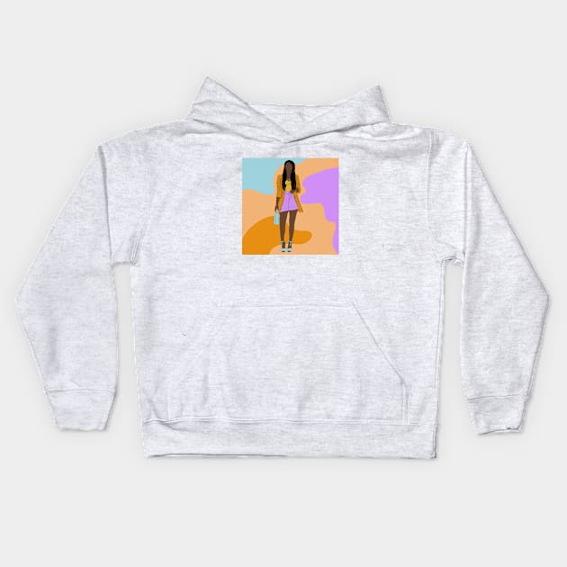 Talk Of The Town // Black Digital Art Kids Hoodie by coinsandconnections